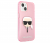 Чехол Lagerfeld TPU Full Glitter Case Karl Head для iPhone 13, розовый